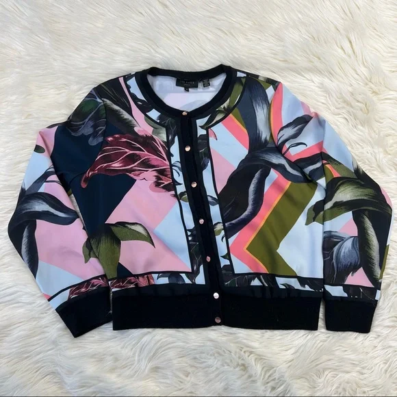 TED BAKER Rose Gold Button Cardigan - Picture 3 of 9